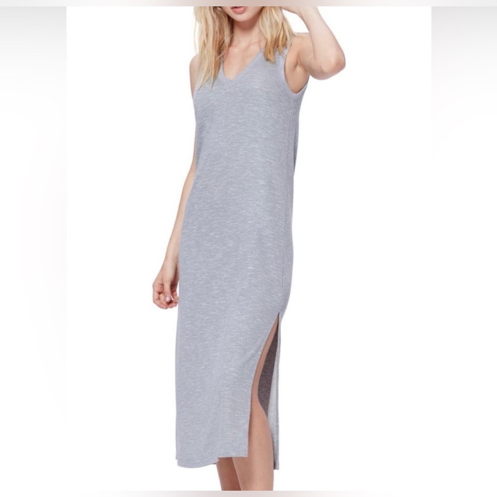 Rachel Parcell Heather Gray Midi Tank Dress NWT M